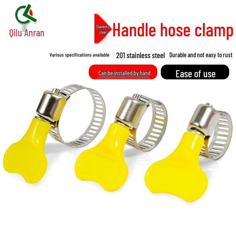 Stainless Steel Hose Clamps with Handle (100-Pack)