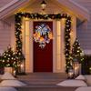 Holiday Decorations Horror Party Outdoor Decorations Halloween Skull Door Hanging Simulation Flower Wreath
