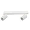 Modern White Wall-Ceiling Lamp 40 Cm Movable Spotlights 2Xgu10 + Led 8W Variable Color Parma Light Prestige