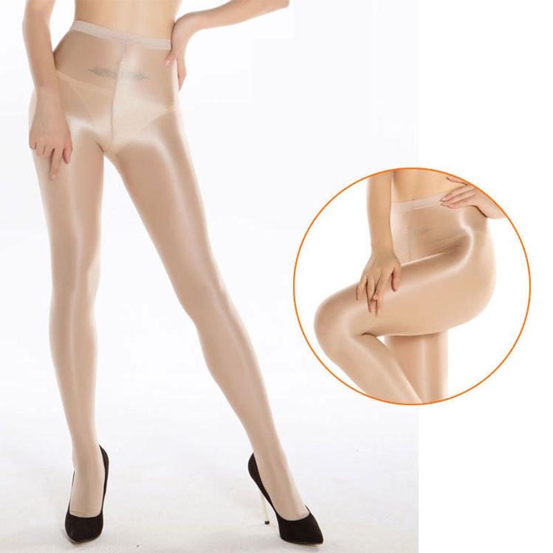 Sexy Slim 70D Shaping Flash Pantyhose Women Shiny Oil Satin Tights Dance Singer Reflective Compression Stockings Ds Nightclub