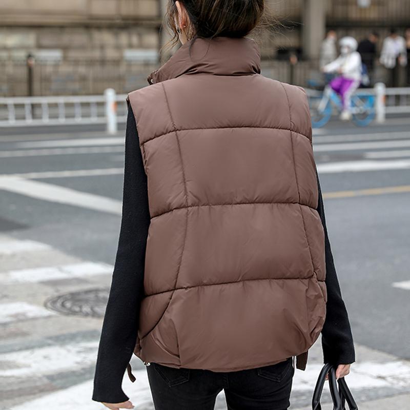 Autumn Winter Sleeveless Jackets for Women Outerwears Plus Size Fashion Stand Collar Loose Thick Warm Coat Female Waistcoat
