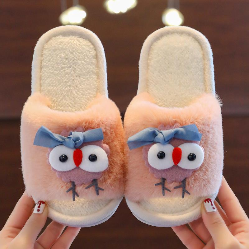 Winter Soft-Soled Cotton Slippers for Toddlers and Girls – Warm Plush Comfort