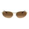 RayBan Schläfenlogo Metallische Ovale Sonnenbrille Unisex Paar Mehrfarbig