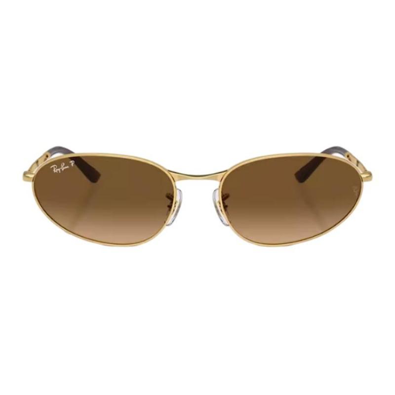 RayBan Schläfenlogo Metallische Ovale Sonnenbrille Unisex Paar Mehrfarbig