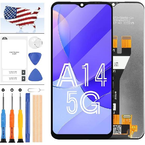 for Samsung Galaxy A14 5G Screen Replacement LCD Full Assembly Kit with Tools - Galaxy A14 5G LCD Screen and Display Digitizer Touch - Compatible