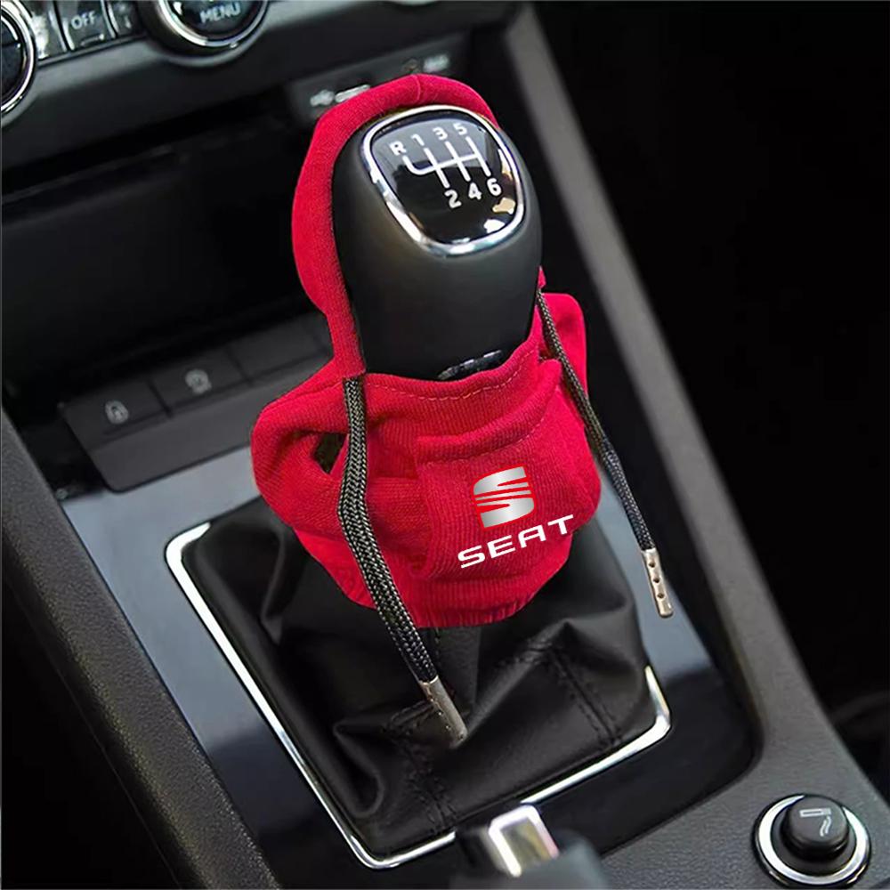 yssh3 Car Hoodie Change Speed Lever Sweatshirt Handle Gear Shift Knob Cover For SEAT Cupra Exeo Ibiza FR Leon mk1 Tarraco Ateca Toledo