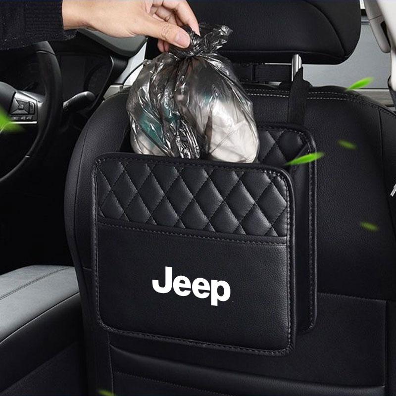 Multifunctional Car Rear Seat Back Storage Bag Waterproof Bag Sticker For Jeep TRAILHAWK COMMANDER LIBERTY Wrangler Accessories AMW1
