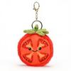 Süßer Tomatenscheiben-Schlüsselanhänger – Kawaii-Essensbeutel-Anhänger für Rucksäcke, Modeaccessoire-Geschenk für Erwachsene, Sammlerstück (kein Spielzeug)