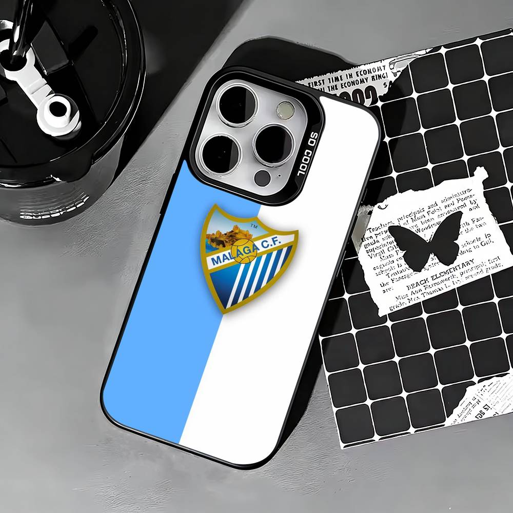 Hot M-Malaga CF Phone Case For iPhone 17,16,15,14,13,12,11 Plus,Pro Max,XS,Colored Silver Phone Case