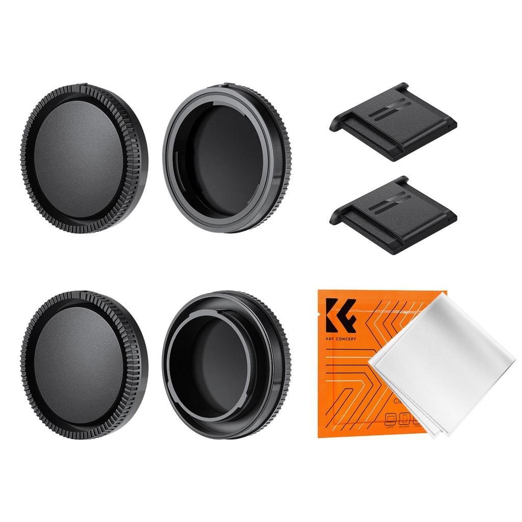 CONCEPT Lens Rear Cap and Body Cap Set for Sony Cameras Compatible with SONY Includes Lens Body Mount Protection Camera Compatible K&F E-mount -
