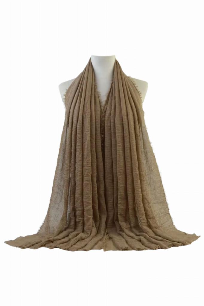 Women' Olive Scarf 180x85 - Smooth, Light and Stylish Khaki Scarf