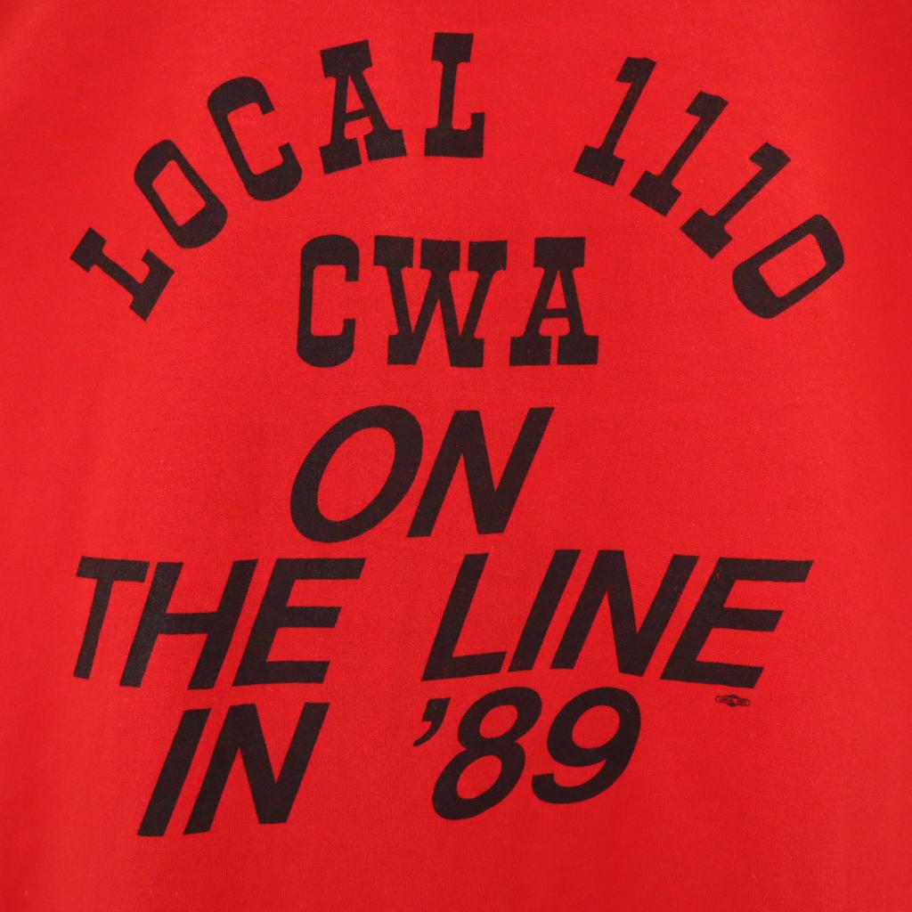 RUSSELL ATHLETIC 80s Made in USA Old CWA Short sleeve T-shirt L Red Men's Used