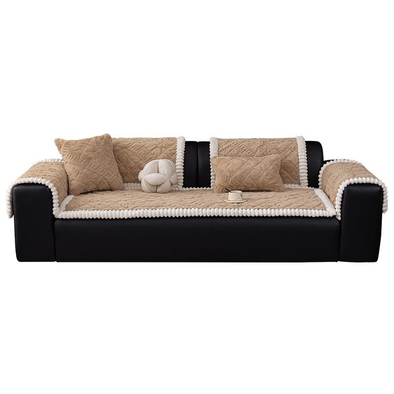 French Style High Weight Taffeta Velvet Sofa Cover New Autumn Winter Thick Durable Non-Slip One-Piece Cushion Sofa Cover