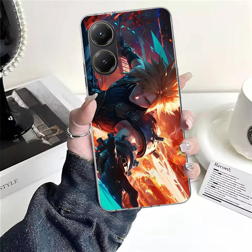 Final Fantasy FF VII Soft Phone Case For Xiaomi Redmi 15C 15 13C 13 Poco X5 X6 X7 F7 Ultra M7 12C 12 10 10C 9C 9A 9T 9 Fundas Po