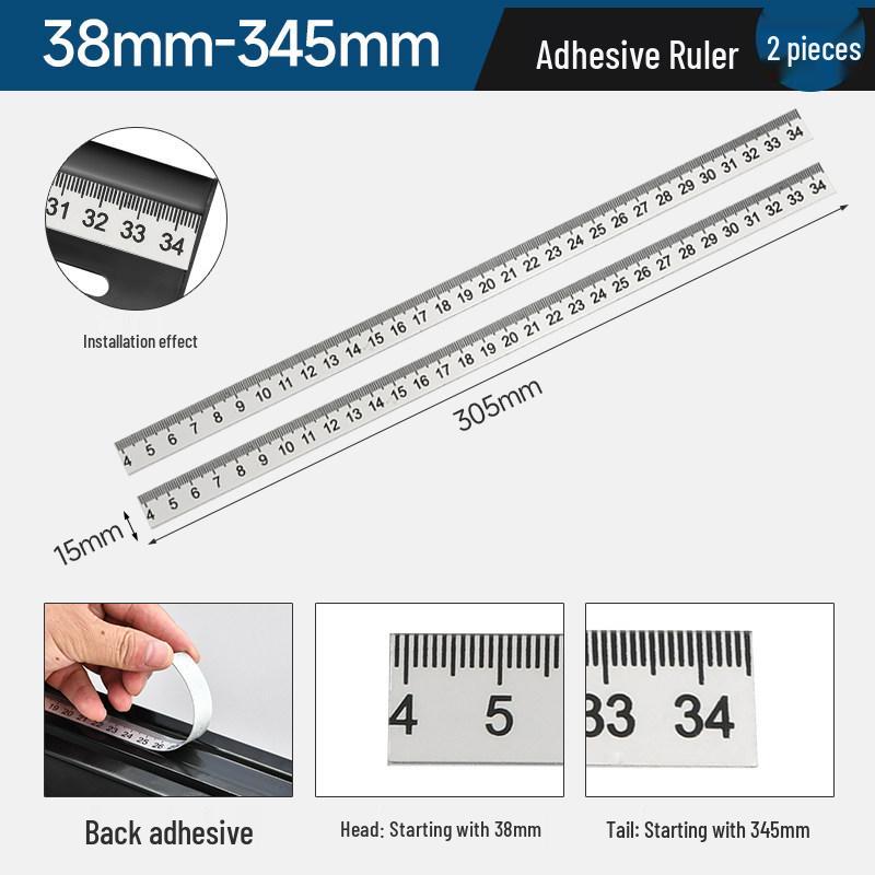 Manual Tile Cutter Accessories: Stainless Steel Positioning Ruler & Measuring Stickers