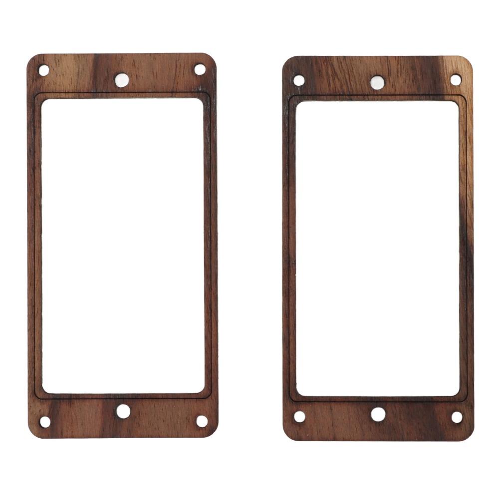 2PCS Wood Color Humbucker Pickup Frame Wood Double Coil Mounting Ring  For Guitarists And Luthiers