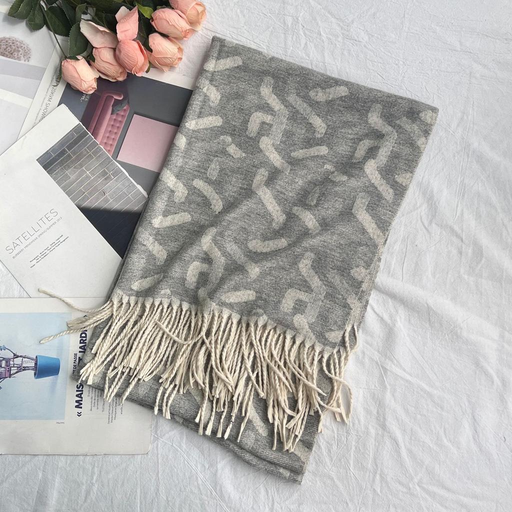 Winter Scarf for Women High End Fashion Houndstooth Shawl  Long Tassel Imitation Cashmere Men's Warm Scarf