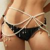 Elegant MultiLayer Pearls Fringe Waist Chain Belt Belly Chain Waist Decors For Women Party Body Jewelry Waist Accessory