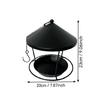 Decorative Iron Hanging Bird Feeder For Garden Ornament Large Capacity Rusts Resistant Outdoor Decoration
