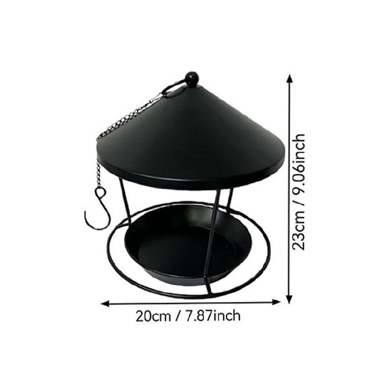 Decorative Iron Hanging Bird Feeder For Garden Ornament Large Capacity Rusts Resistant Outdoor Decoration