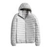 Winter Men Coat Ultra Lightweight Hood Solid Color Thin Cotton Padded Zipper Jacket Streetwear