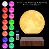 Uzaktan Kumandalı Manyetik Levitasyonlu Ay Lambası Levit Yüzen 16 Renkli Ay LED Akıllı Masa Lambası Ofis Ev Dekorasyonu