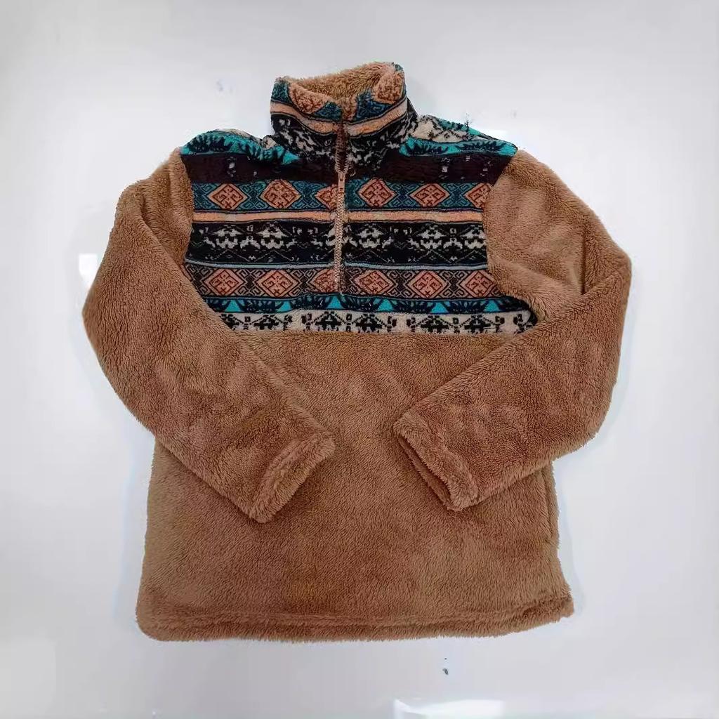 Nowy Jesienno-Zimowy Modny Pulower z Zamkiem Błyskawicznym Pluszowa Bluza z Kapturem dla Kobiet