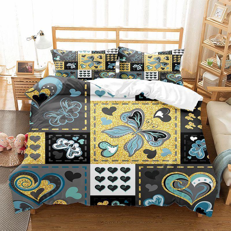 

Модная технология печати, 3D цифровая печать, постельное белье, пододеяльники, наволочки, комплекты из трех предметов 135 * 200Cm two-piece set