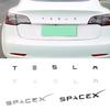 ICTB3 ABS Car Rear Trunk Body Side Sticker Emblem for Tesla Model 3 Model S X Roadster SpaceX Badge Lettering Decals Accessories