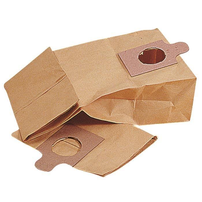 Lot de 5 sacs a poussieres - FARTOOLS - 16 L - Aspirer - Marron