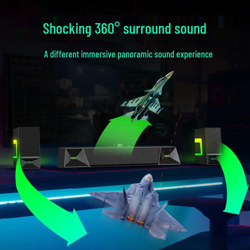 Newman V6 RGB Gaming Computer Speakers