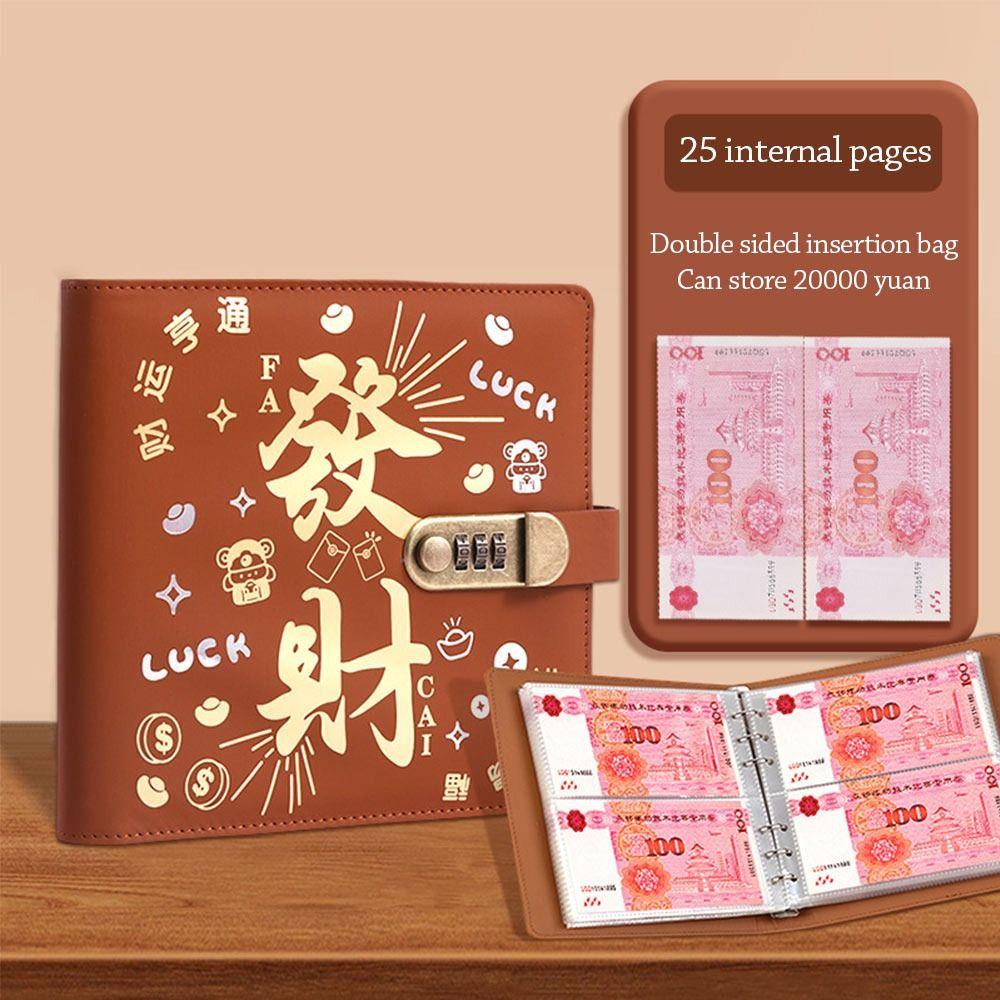 With Password Lock 200 Envelopes Money Saving Challeng PU Savings Challenges Book  Couples