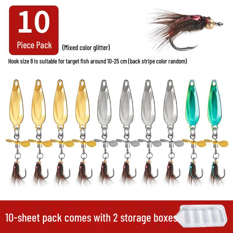 Micro Sequins Casting Iron Fly Fishing Hook Set for Minnows, White Stripes, Crucian Carp, and Freshwater Fish Lures