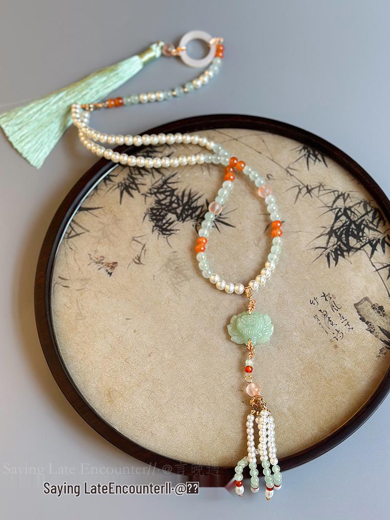 

Подвеска Лотос Инлуо: Ретро этнический стиль, легкая роскошь, аксессуар для юбки «лошадиное лицо» в древнекитайском стиле