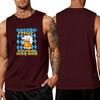 Ärmelloses Herren Tanktop Lässiger Lockerer Schnitt Sommer Atmungsaktiv Muskelshirt mit Grafikdruck Geeignet für den täglichen Gebrauch und Outdoor-Aktivitäten