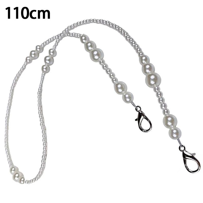 Korean Pearl Chain Beaded Phone Lanyard Crossbody Elegant Bag Chain Lightweight for Shopping and Work Use