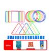 Versatile Jump Rope & Ring Toss Game - Large 20-Ring, 20-Buckle Set for Kids' Education & Outdoor Fun