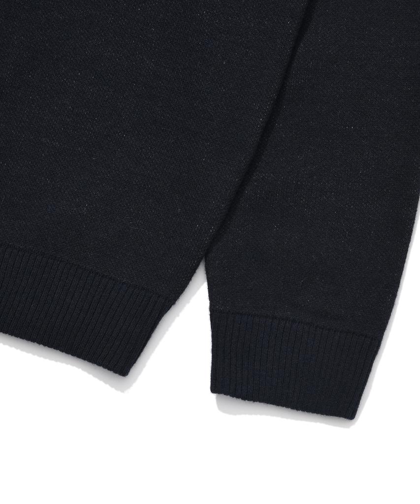 WACKY WILLY Lettering Pullover Sweater Navy