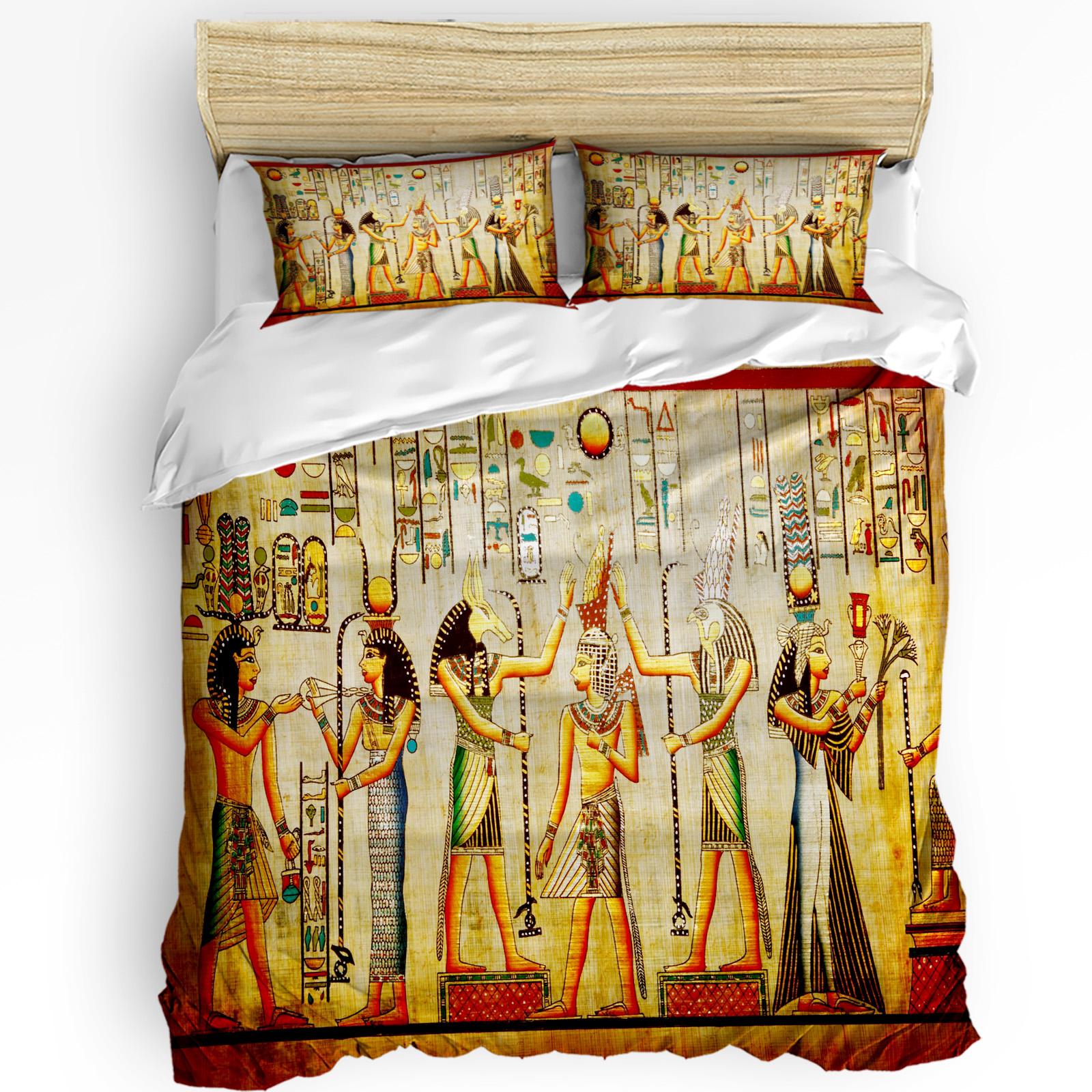 

Comforter 3Pcs Bedding Set Cleopatra Egyptian Queen Culture Home Textile Pillow Case Boy Kid Teen Girl Bedding Comforter (quilt)-EU Single(135*200cm)3pcs