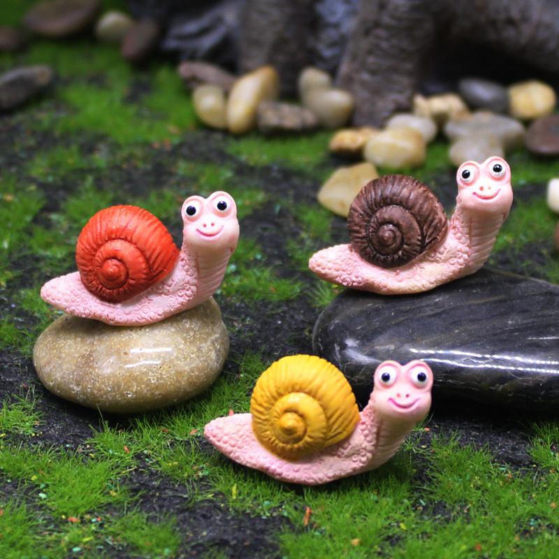 Animal Figurine Resin Snail Decoration Animal Ornament Handicrafts Gift Cute