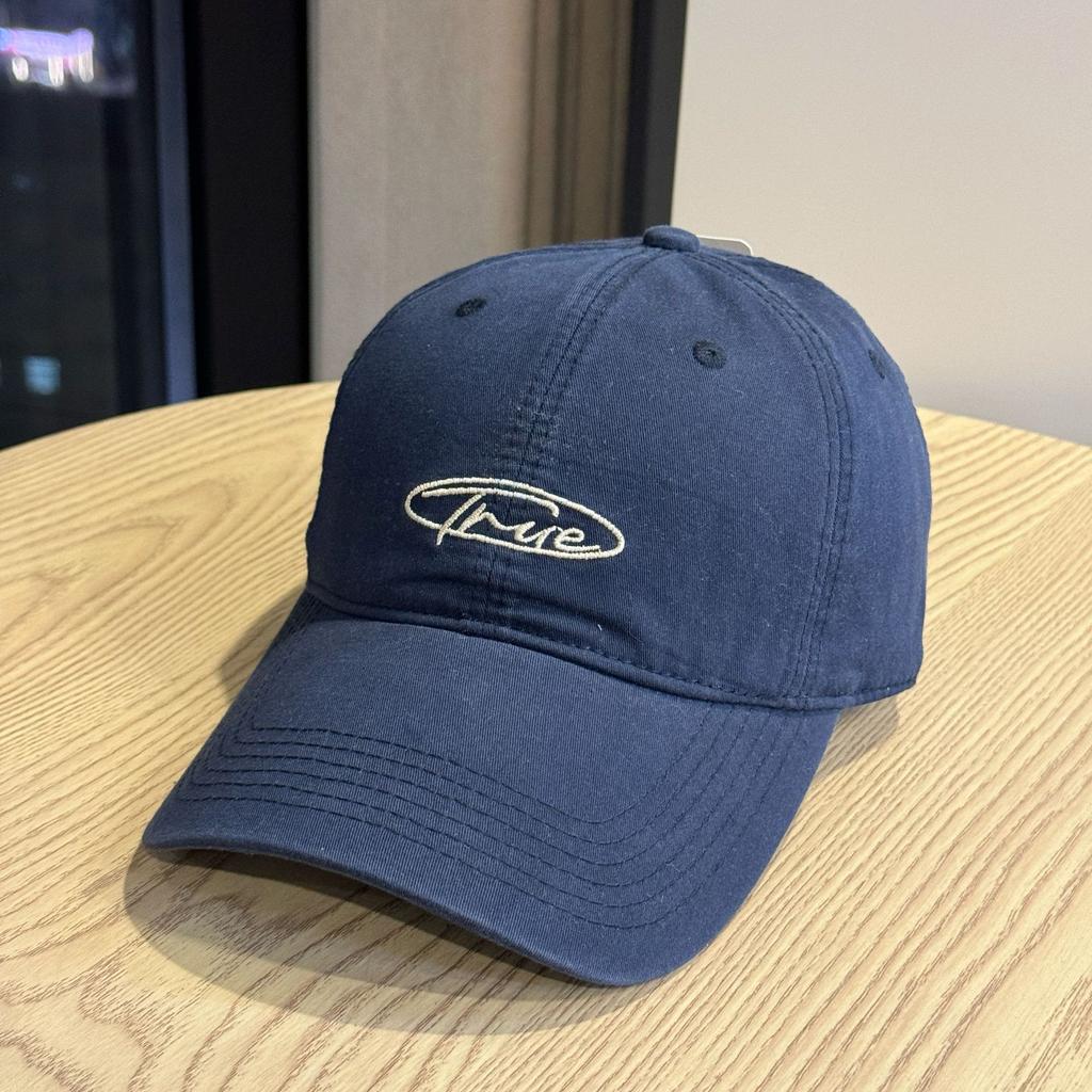 Korean-style fashion yellow letter embroidery Korean-style washed cotton baseball cap for young couples, suitable for outings, unisex sun hat