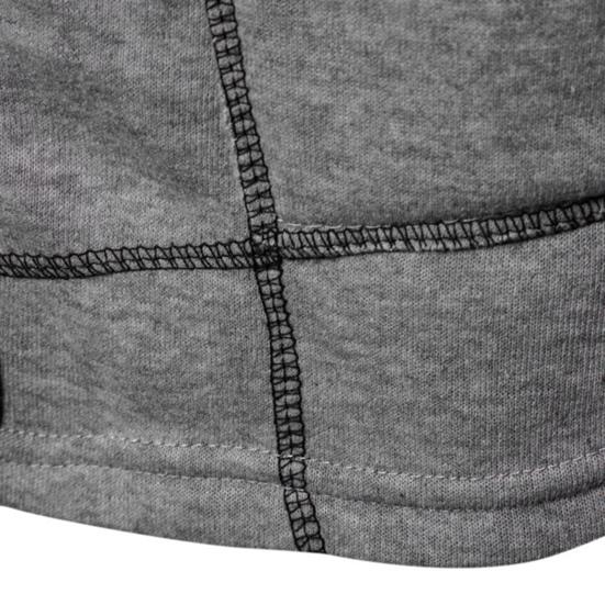 Hooded Long Sleeve Male Jacket Autumn Winter Windproof Solid Color Pockets Cardigan Jacket