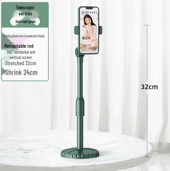 360° Rotating Telescopic Desktop Stand for Live Streaming & Photography