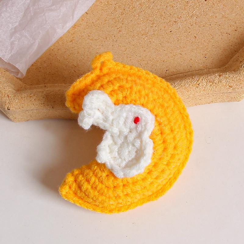 Charming Crochet Fruit Keychain: Persimmon & Strawberry Wool Pendants