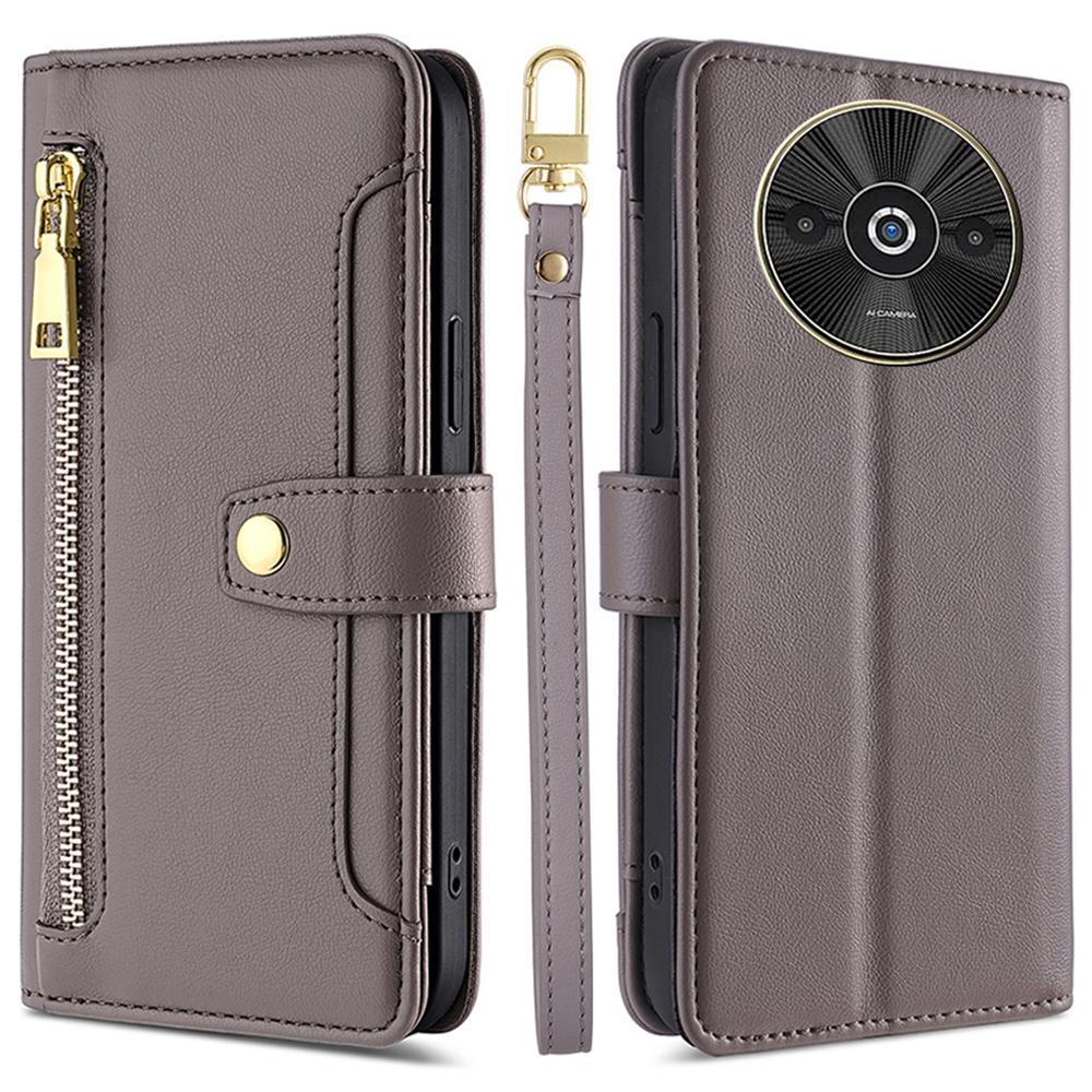 For Xiaomi Redmi A3 4G/Poco C61 4G Crossbody Phone Case Wallet Zipper Pocket Leather Cover