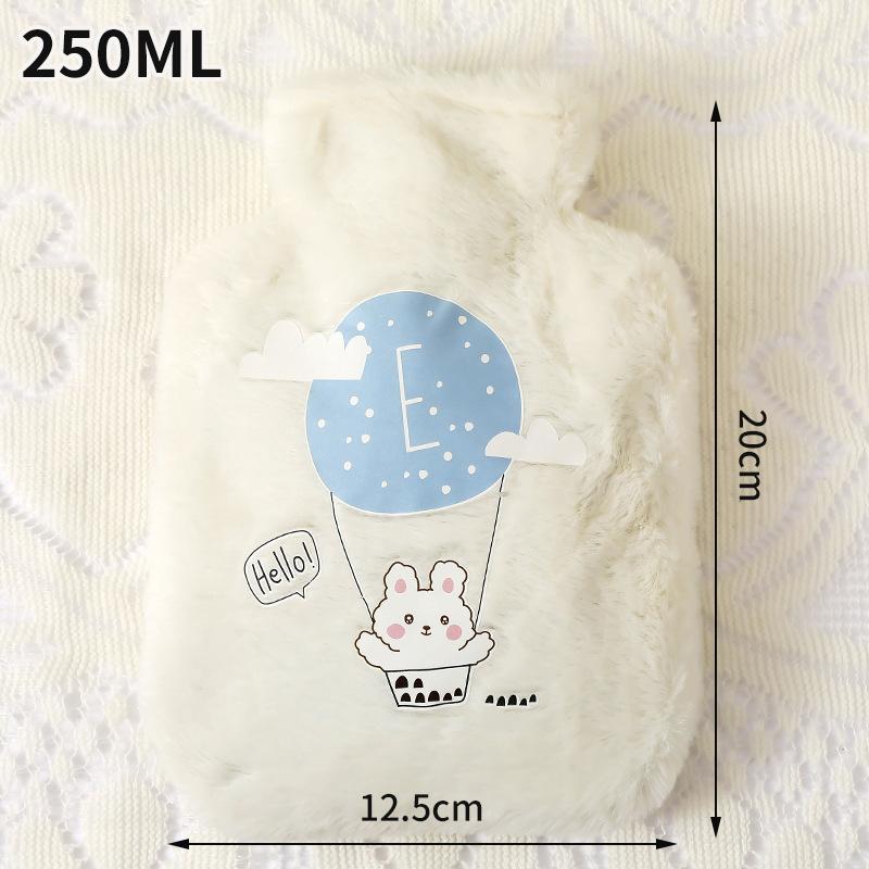 Cartoon Hot Water Bag with Cloth Cover Kawaii Plush Warm Bag Plush Hot Water Bottle Portable Hand Warmer Home School Supplies