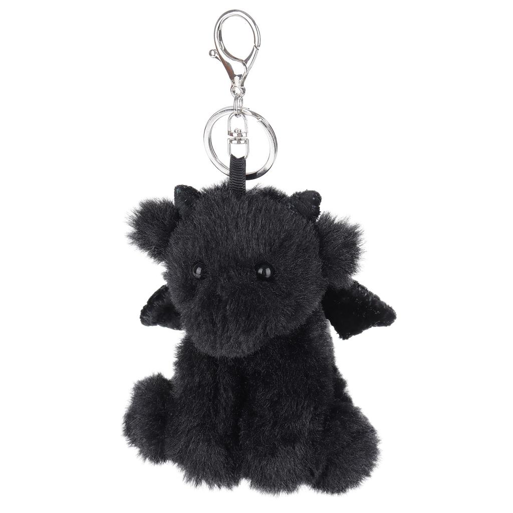 Apricot Lamb Black Dragon Cute Soft Keychain Plush Toy, Perfect for Boys and Girls, Fits Kids' Backpacks and Purses, 10cm