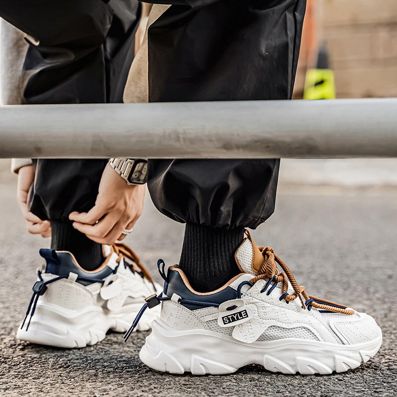 New Fashion New Men's Fashion Casual Low Top Sports Shoes Students Thick Sole Comfortable Sneakers Boys Male Classic Breathable Basketball Shoes