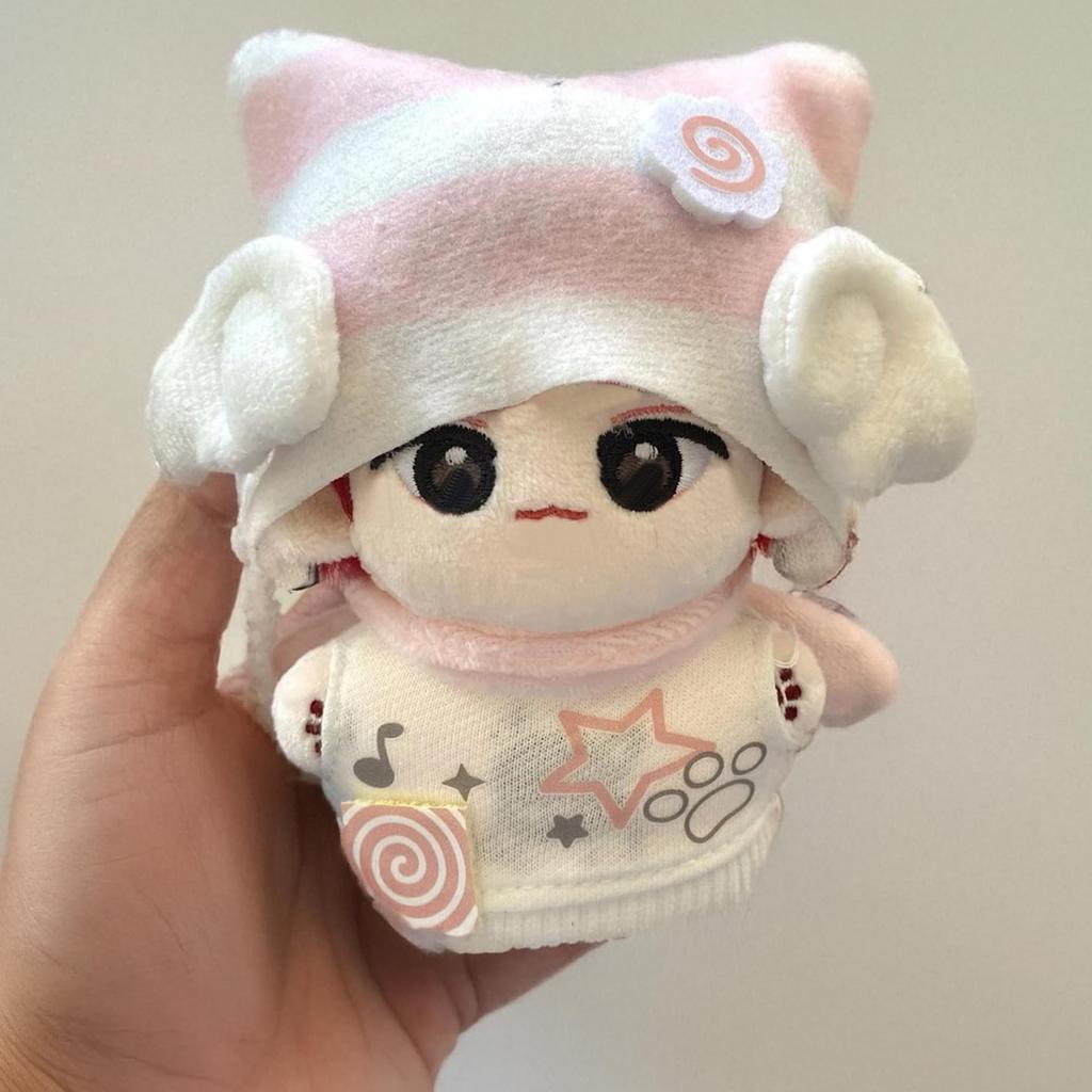 Cat Ear Knit Hat Sweatshirt Set with Wings for Pink & 10cm, [used]