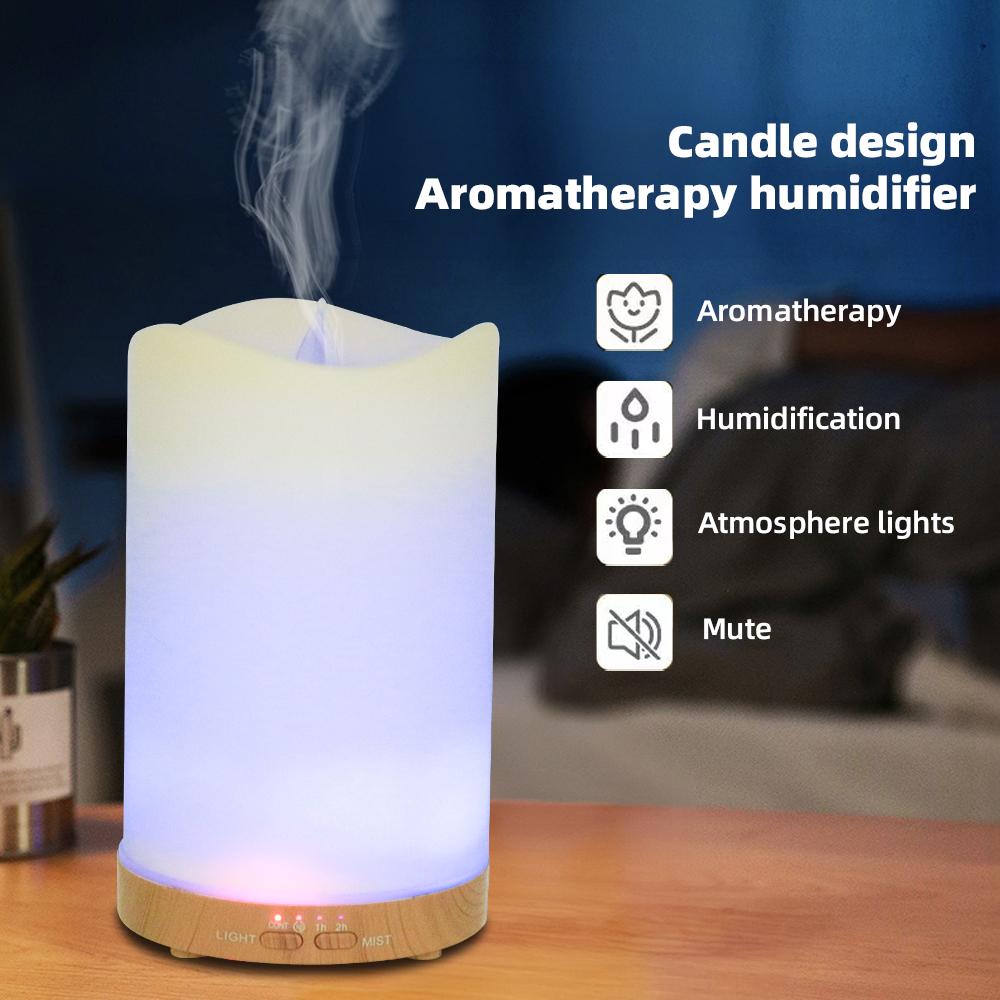 1 Stück Diffusor mit 3 Flaschen Ätherisches Öl Set für Schlafzimmer, Büro & Yoga-Studio Auto-Timer & Nachtlicht Aroma Luftbefeuchter